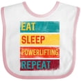 thumbnail image 3 of Inktastic Fitness Eat Sleep Powerlifting Repeat Boys or Girls Baby Bib, 3 of 4