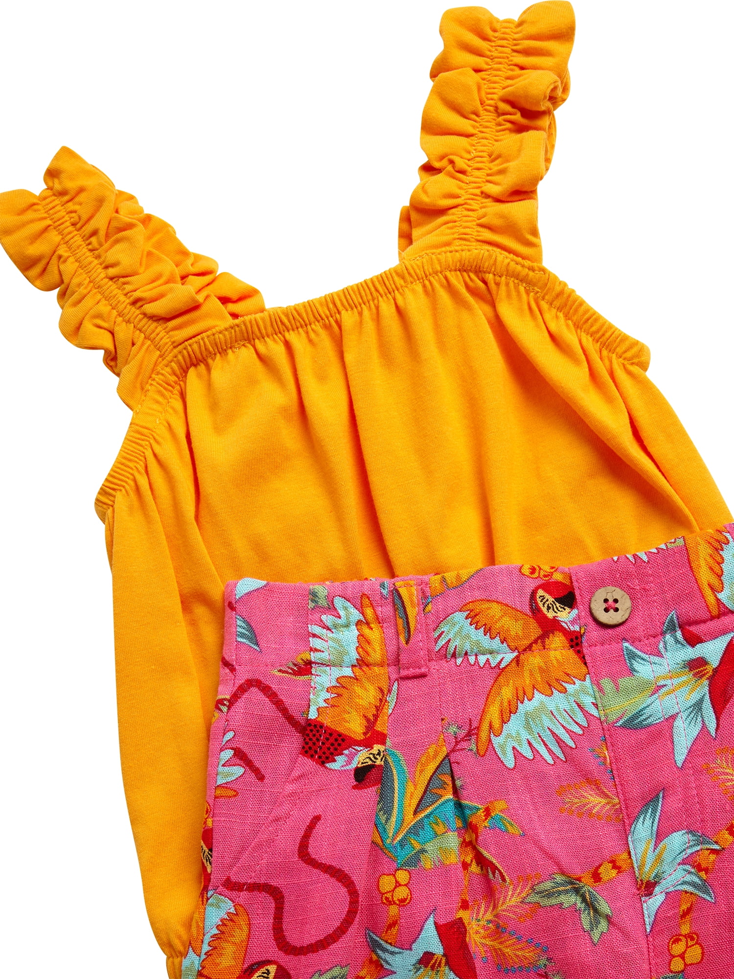 Jessica Simpson Girls' Knit and Woven Short Set, Sizes 4-12