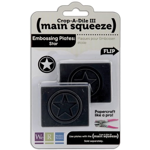 American Crafts We R Memory Keepers Crop-A-Dile III Main Squeeze Embossed Supplies, Star