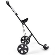 Spaco Folding 2 Wheels Push Pull Golf Cart Trolley with Scoreboard, Foldable Golf Push Cart Collapsible