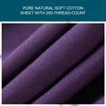 thumbnail image 5 of Unique Bargains 15" Deep Pocket Cotton Solid Fitted Sheet Dark Purple King, 5 of 8