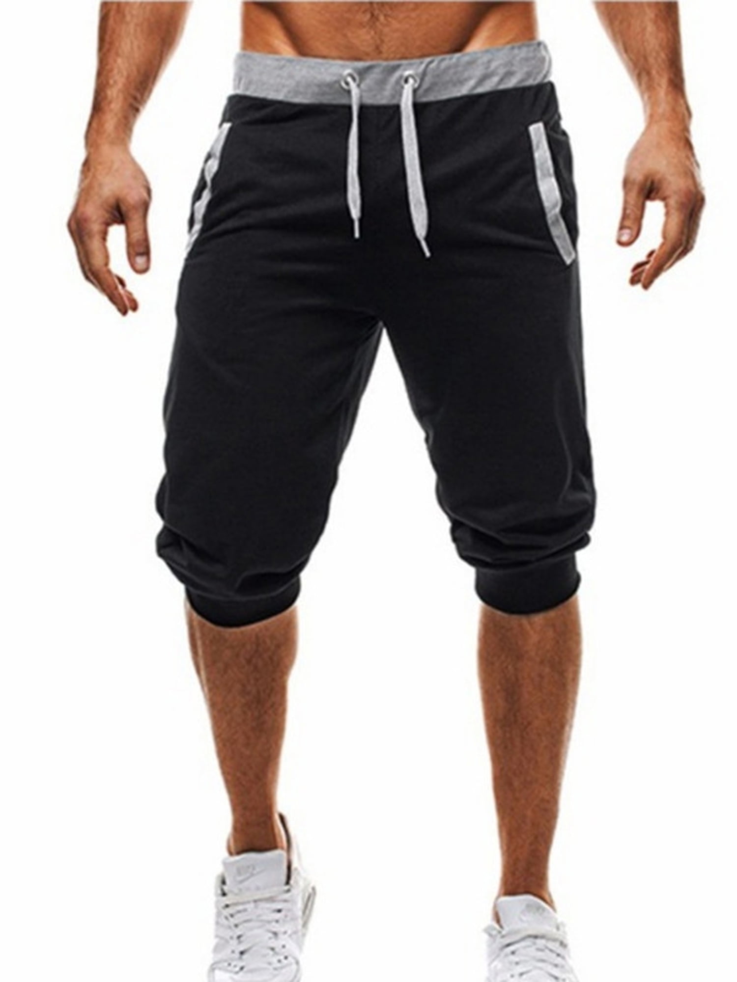 Men Sport 3/4 Pants Summer Slack Jogging Sweatpant Jogger Gym Shorts Trousers 