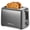Gunmetal Gray, variant on Elite Gourmet 2-Slice Cool-Touch Toaster, Extra-Wide 1.25" Slots, Black | 6 Browning Levels, Fits Bagels & Thick Bread, Cancel Function, Compact & ETL Certified