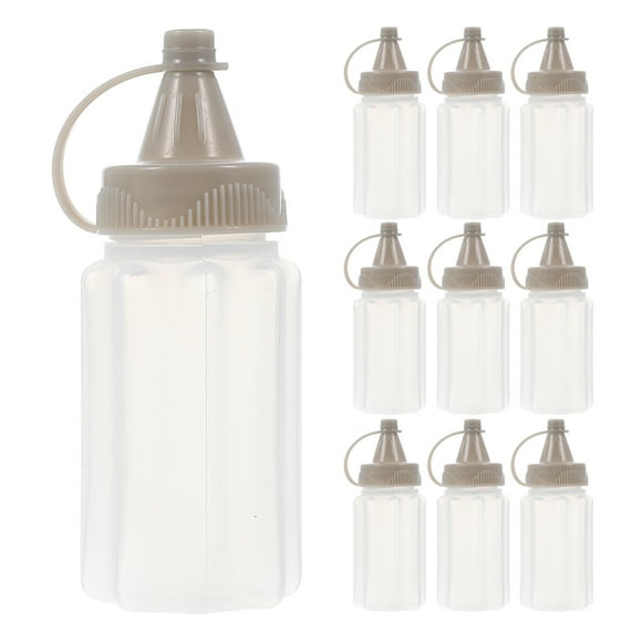 12 Pcs Mini Sauce Squeeze Bottles Small Plastic Bottles for Liquids Squeeze Condiment Bottles Squirt Mustard Bottle Ketchup Salad Dressing Container