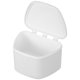 thumbnail image 2 of Estuche portátil para dentaduras postizas, con tapa abatible y cierre a presión, para guardar protectores bucales y retenedores dentales de ortodoncia (blanco), 2 of 7
