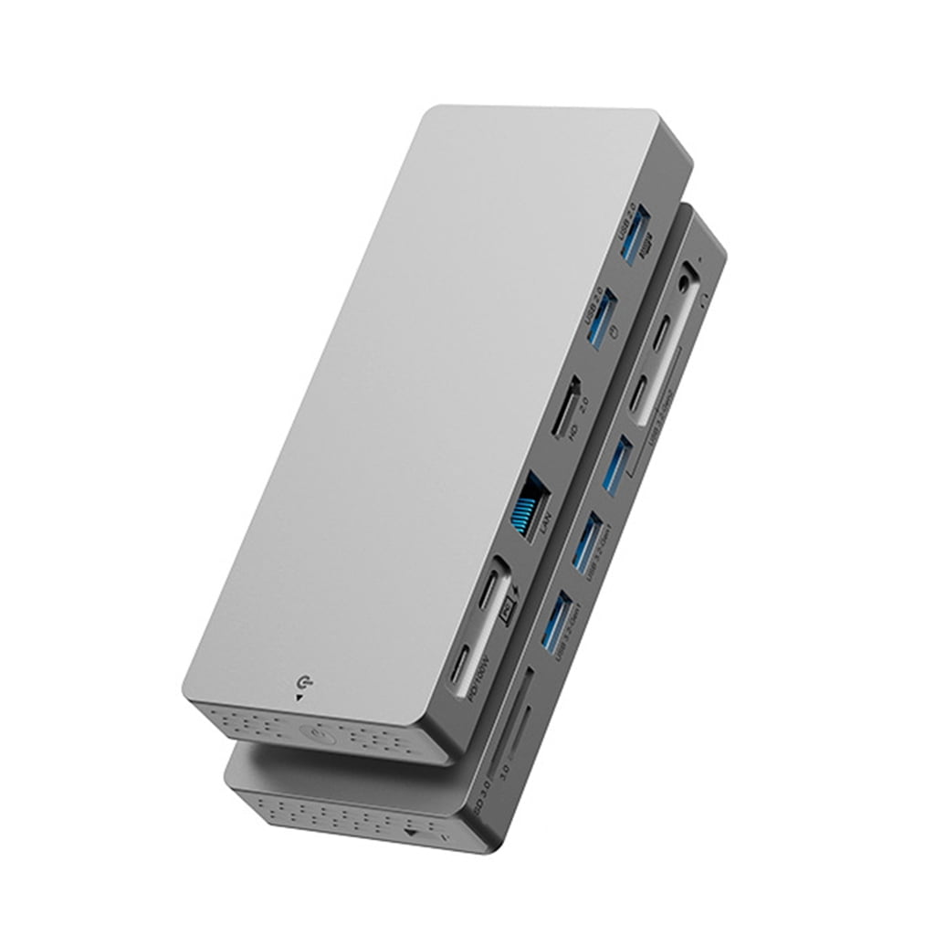 Fast Speed USB C Hubs With 4K HDTV Ethernet 100WPD Charging 14 Port For Laptop And Tablets