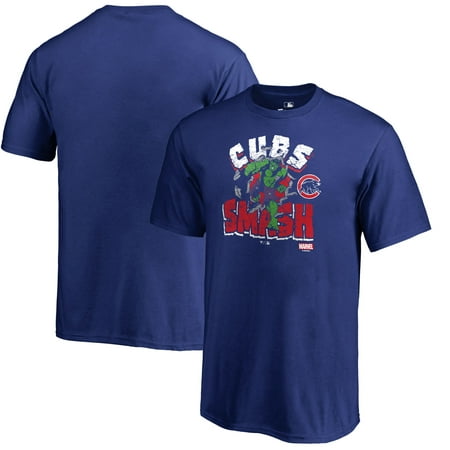 Chicago Cubs Fanatics Branded Youth Marvel Hulk Smash T-Shirt - Royal