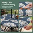 thumbnail image 5 of Round Outdoor Tablecloth with Umbrella Hole and Zipper, Dark Blue Starfish Coastal Tablecloth with Elastic Waterproof, Shell Summer Beach Nautical Patio Table Covers for 55" - 60" Picnic Pool Tables, 5 of 9