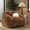 Brown_Swivel Chair, variant on Aukfa Oversized 360° Swivel Sofa Chiar, 43.3" Plush Faux Fur Accent Chair with Ball Pillows, Beige