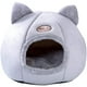thumbnail image 1 of Cama para gatos y perros, almohada suave, arena para gatos, casa de lujo para mascotas, habitación para gatos de otoño e invierno (36x36x36cm gris) ER, 1 of 5