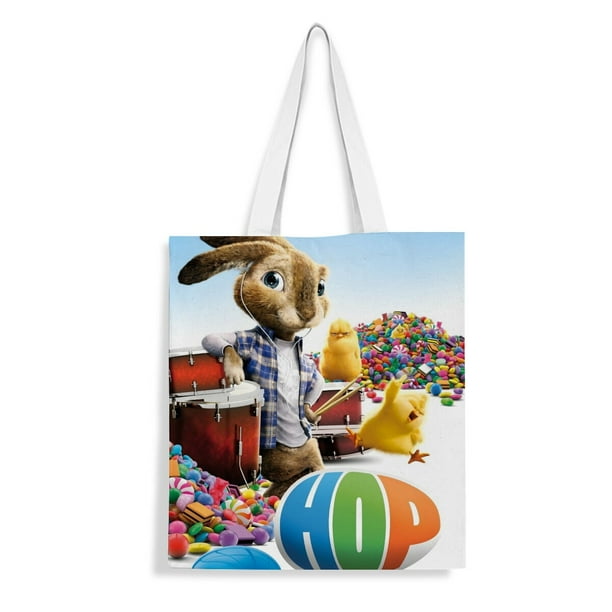 Hop Bolso de tela con estampado de lienzo para mujer, bolsa de compras reutilizable y estética, con cremallera interior, regalo para mujer,40*40cm.