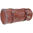 thumbnail image 1 of Bolsa para horquilla de motocicleta, bolsa de herramientas de cuero PU, bolsa para manillar, bolsa con ruedas de almacenamiento delantera y trasera para motocicleta (negro) JFHHH pequeña, 1 of 5