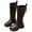 Brown, variant on Girls Winter Boots Mid Calf Height Side Zipper Warm Lined Non Sole Ankle Booties For Toddler Kids Outdoor Rain Cold Weather ,Girls Boots Sizes 11 Brown(4.5-5 Years)