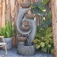 thumbnail image 5 of Garden Springs Zen Zone 5-Tiered Polyresin Water Fountain with LED Lights, 5 of 6