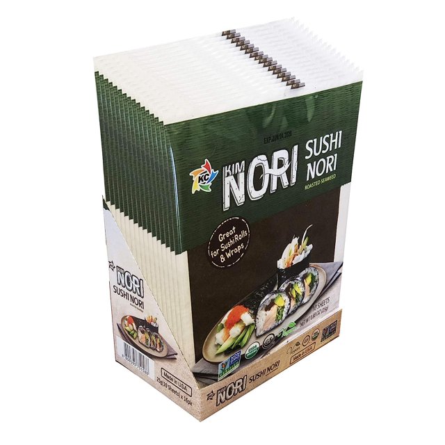 Sushi Nori Seaweed Sheets – 30 Full Size USDA Organic Yaki Roasted Rolls Wraps Snack 100% Natural Laver Gluten Free No MSG Non GMO Vegan Kosher 25 Gram 0.88 Ounce (10 Sheet X 3 Pack)