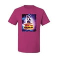 thumbnail image 2 of Wild Bobby, Space Pitbull Riding a Hamburger, Animal Lover, Men Graphic Tees, Fuschia, 2XL, 2 of 3