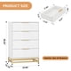 thumbnail image 3 of Yeshouse Cómoda alta de 4 cajones para dormitorio y armario con guías de cierre suave y sistema antivuelco | Organizador de almacenamiento compacto de 92 cm de alto, 3 of 9