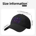 thumbnail image 2 of Baseball Cap Bent Eaves Design 6 Piece Cap Body Breathable Not Hot Plastic Cap Drag For Daily Travel Vacation Neon Party Axolotls - 80s Synthwave Black, 2 of 8