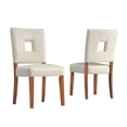 thumbnail image 2 of Weston Home Sive White Faux Leather Dining Chairs, Set of 2, 2 of 8