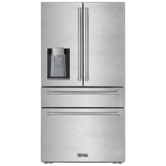 KOSTCH 21.6-cu ft French Door Refrigerator with Ice Maker with Water and Ice Dispenser