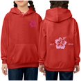 thumbnail image 2 of Bnwani Teen Girls Hoodies Crew Neck Long Sleeve Pockets Short Sweatshirt Letter Graphic Printed Tops Pullover, 2 of 4