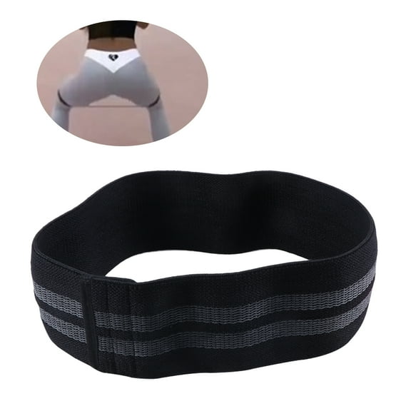 LEORX Fabric Resistance Bands for Adductor Exercises and Physical Therapy Non-Slip Black 1Set