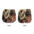 thumbnail image 3 of Salouo Gothic Eastern Floral Skull Print Women's 2 in 1 Running Shorts Double-Layer Shorts Athletic Workout Gym Yoga Shorts Running Shorts for Women-Medium, 3 of 7