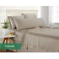 thumbnail image 6 of PURE BAMBOO Sheets Full Size Bed Sheets 4 Piece Set, Genuine 100% Organic Bamboo Viscose Derived, Soft & Cooling, Double Stitching, 16" Deep Pockets (Full, Sand), 6 of 8