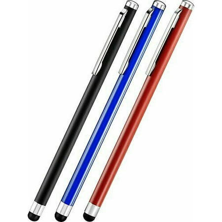 Insignia - Styluses (3-Count) - Black/Red/Blue NS-MST32M