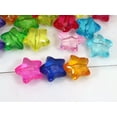 thumbnail image 5 of U8MO Craft DIY Mixed Colour Transparent Acrylic Star Charm Beads 11mm-28mm-50Pcs 20mm Faceted, 5 of 7