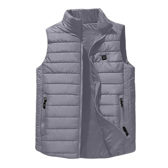 DxhmoneyHX Kids Puffer Heated Vest Cute Fashion Youth Unisex Lightweight Warm Vests with 10 Heating Zones Zip Up Sleeveless Winter Heating Coat with Pockets