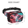 thumbnail image 4 of Fotbe Psychedelic Hairless Cat Cangurera Cuadrada con Estampado de Doble Capa, Bolsa de Cintura Ajustable Mini para Hombres y Mujeres, 4 of 9