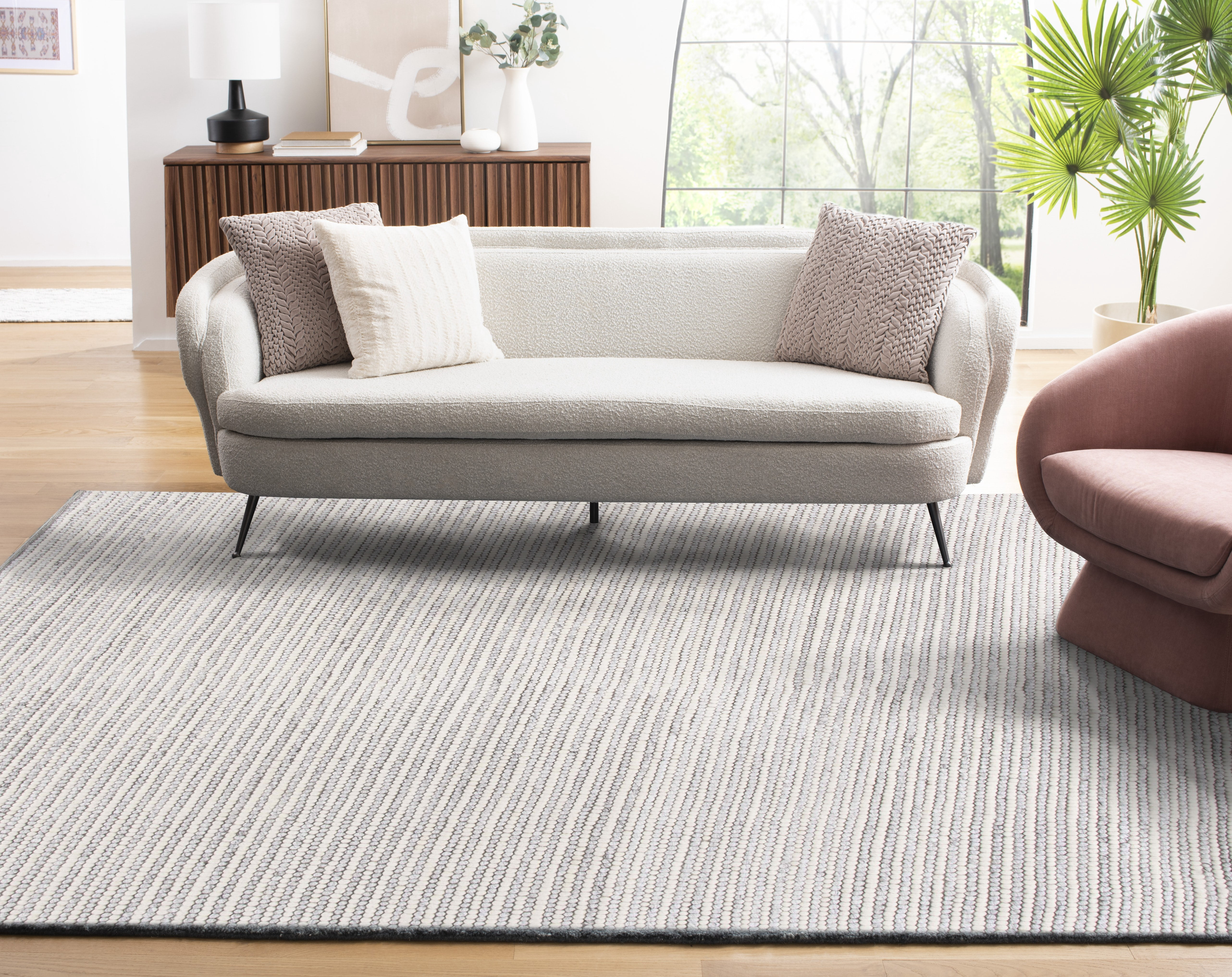 Safavieh Natura Fredrick Striped Area Rug, Ivory/Light Gray, 6' x 8'