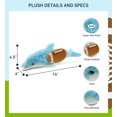 thumbnail image 2 of DolliBu Dolphin Stuffed Animal with Football Plush - Soft Huggable Dolphin, Adorable Playtime Plush Toy, Cute Wildlife GiftPlush Doll Animal Toy for Kids and Adults - 14 Inch, 2 of 6