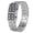 Silver Band Blue Light, variant on Fashionable Steel Band Couple Bracelet Watch LED Lighting Electronic Wristwatch, Black Band Red Light, 8.3 inches / 21 cm
