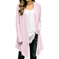 thumbnail image 3 of Fall Fashion Must Haves For Women Solid Linen-cotton Cardigan Casual Long Sleeve Open Front Fall/Winter Jacket Outwear, 3 of 9