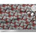 thumbnail image 2 of Soimoi Red polyester Crepe Fabric Camera & Dots Decor Fabric Printed Yard 42 Inch Wide, 2 of 3