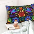 thumbnail image 6 of Kll Colorful Floral Pillow Covers Envelope Closure,Super Soft And Cozy Fuzzy Fleece Pillow Case Cover 14"X20", 6 of 8