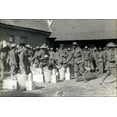 thumbnail image 1 of 24"x36" Gallery Poster, 9th Gurkhas drawing rations at a French farm house St Floris, France. Photographer H. D. Girdwood. 13876120544, 1 of 1