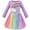 Purple Rainbow Long, variant on Girls Dress Butterfly Long Sleeve Pink Tulle Skirt 4 Years