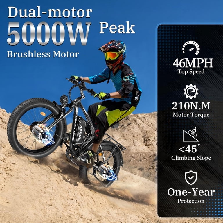 TUTTIO Adria26 5000W Electric Bike for Adults, 26