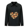 thumbnail image 6 of Fall Sweatshirts for Women 2022 Heart Leaves Print Fall Pullover Thanksgiving Pumpkin Print Sweatshirt Pullover Tops Women Sweaters Clearance Cheap, 6 of 8
