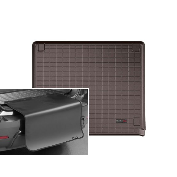 WeatherTech Cargo Trunk Liner with Bumper Protector compatible with 2011-2017 VW Touareg - Behind 2nd Row w/ Bumper Protector, Cocoa