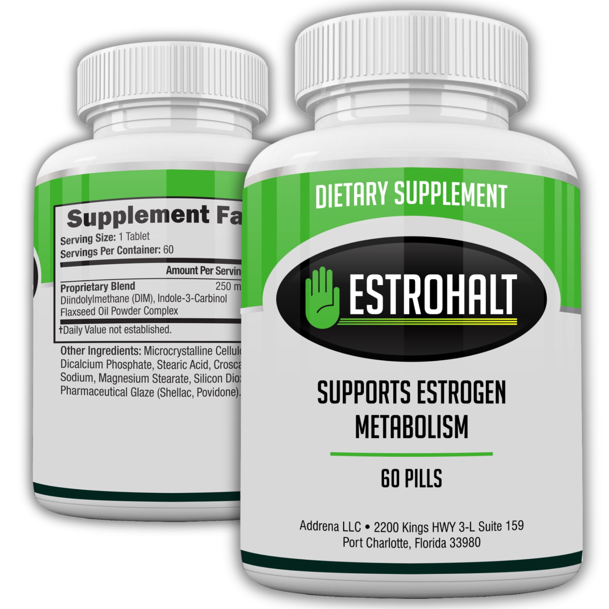 Estrohalt Estrogen-Blocker Supplement Vitamins for Men & Women DIM (Diindolylmethane) and Indole 3 Carbinol (I3C) Natural Pills to Decrease Estrogen Dominance