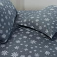 thumbnail image 4 of Elegant Comfort Soft 6-Piece Bed Sheets Set High-Quality Microfiber, Wrinkle & Fade Resistant, Holiday Pattern, Cal King, SnowFlake-Gray, 4 of 5
