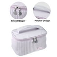thumbnail image 4 of Polyurethane Leather Makeup Bag Large Makeup Bag Brush Organizer Bag Toiletry Bag for Women Purple, 4 of 6