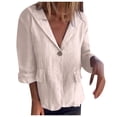 thumbnail image 1 of HBFAGFB Womens Cardigan Plus Size Lapel Button Down Jacket Simple and Versatile Daily Wear Khaki Size XXXXL, 1 of 8
