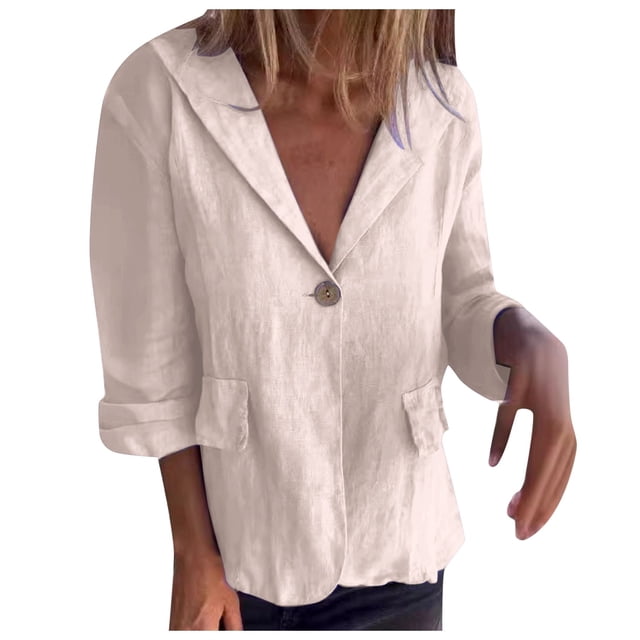 HBFAGFB Womens Cardigan Plus Size Lapel Button Down Jacket Simple and Versatile Daily Wear Khaki Size XXXXL