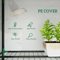 thumbnail image 4 of Outsunny Lean-to Mini Greenhouse w/ 3 Tier Shelves, 3 Roll-Up Doors, White, 4 of 10