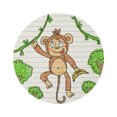 thumbnail image 2 of Singe Graphique - Vêtements de Zoo Amusants pour les Amateurs de Singes Tapis Rond, 2 of 5